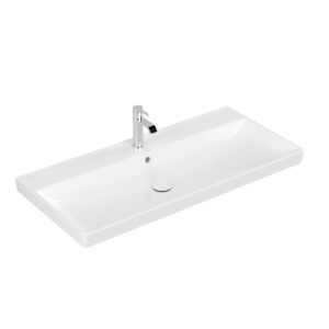 Villeroy & Boch Avento meubelwastafel 100x47cm 1 kraangat met overloop wit 4156A501