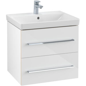 Villeroy & Boch Avento wastafelonderkast 567x520x447 met 2x lade crystal white A88900B4