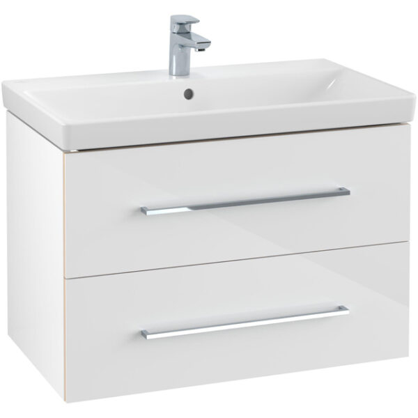 Villeroy & Boch Avento wastafelonderkast 760x520x447 met 2x lade crystal white A89100B4