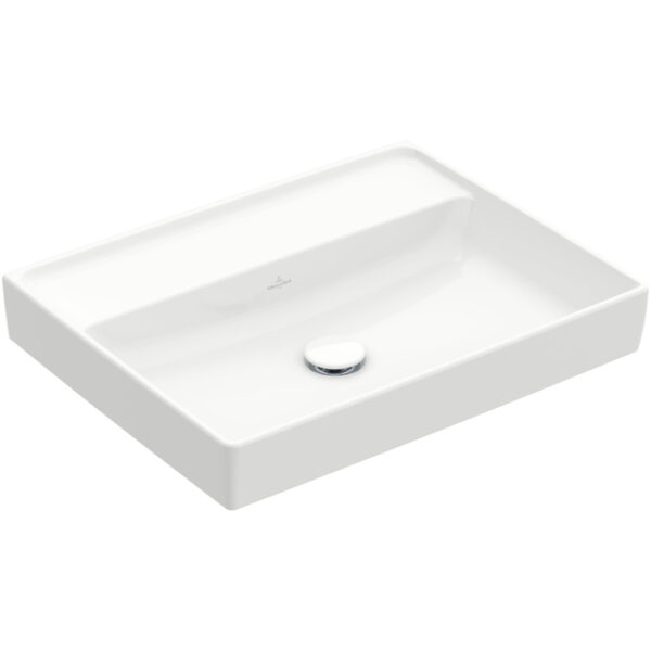 Villeroy & Boch Collaro wastafel 60x47cm zonder overloop zonder kraangat ceramic+ wit 4A3363R1