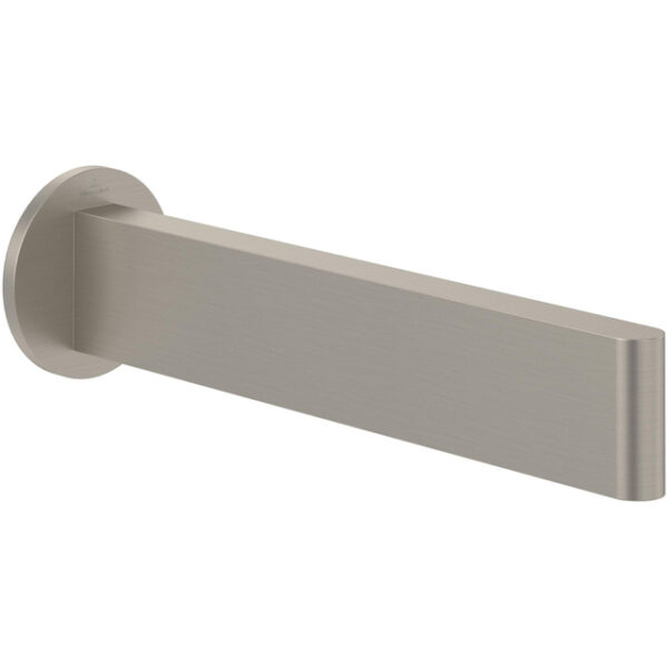 Villeroy & Boch Dawn Baduitloop voor wandmontage - Matt Brushed Nickel (RVS) TVT10650515164