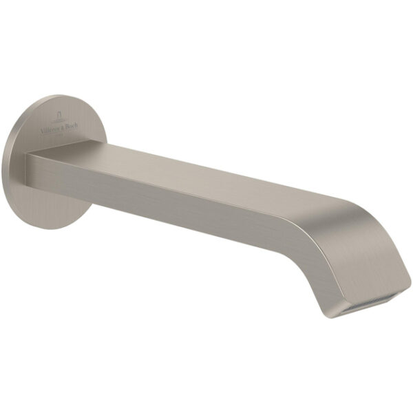 Villeroy & Boch Dawn Baduitloop voor wandmontage - Matt Brushed Nickel (RVS) TVT10650515264