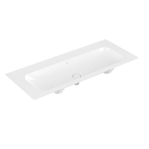 Villeroy & Boch Finion meubelwastafel 120x50 zonder kraangat zonder overloop stonewhite Ceramic+ stone white 4164C3RW