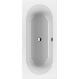 Villeroy & boch Loop duobad - 180x80cm - rechthoek/binnenbad ovaal - acryl Wit Alpin glans UBA180LFO2V-01