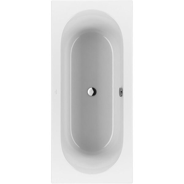 Villeroy & boch Loop duobad - 180x80cm - rechthoek/binnenbad ovaal - acryl Wit Alpin glans UBA180LFO2V-01