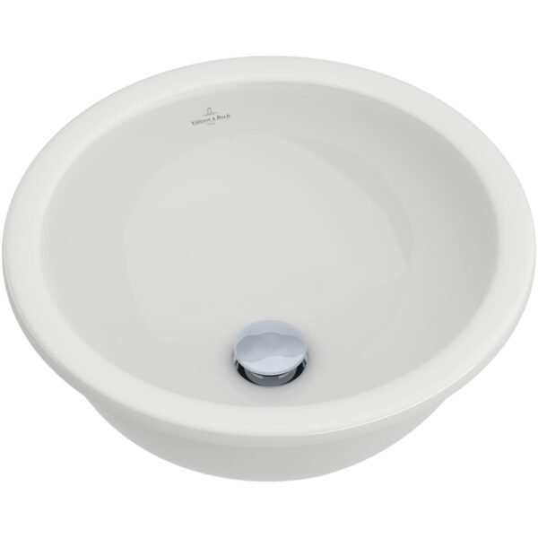 Villeroy & Boch Loop en Friends onderbouwwastafel O38cm met overloop zonder kraangat wit 61803801