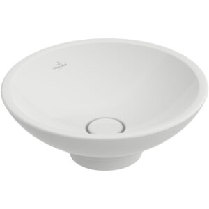 Villeroy & Boch Loop en Friends opzetwastafel met plug met keramische afdekking O43cm zonder overloop ceramic+ wit 514401R1