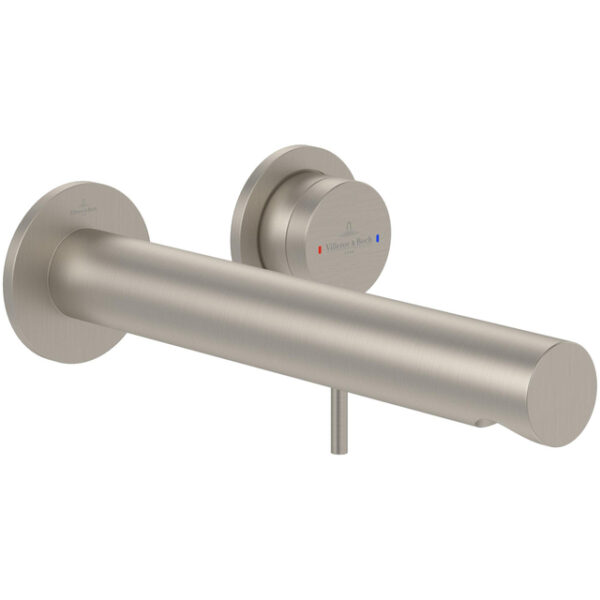 Villeroy & Boch Loop & Friends Eengreeps wastafelkraan - Matt Brushed Nickel (RVS) TVZ10601000064