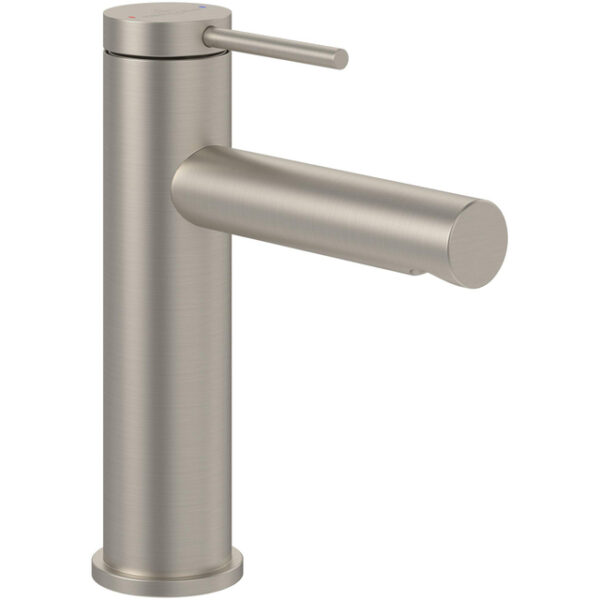 Villeroy & Boch Loop & Friends Eengreeps wastafelkraan met trekstang-afvoergarnituur - Matt Brushed Nickel (RVS) TVW10610215364