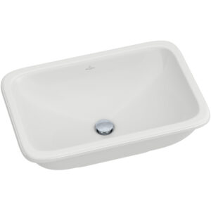 Villeroy & Boch Loop & Friends Inbouwwastafel - 675 x 450 x 185 mm - glans wit Alpin (wit) - met overloop - ongeslepen 61452001