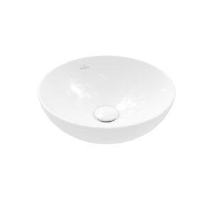 Villeroy & Boch Loop & friends opzetwastafel 38cm rond met overloop CeramicPlus wit 4A4500R1