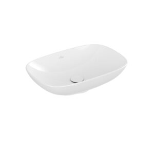 Villeroy & Boch Loop & friends opzetwastafel 56x38cm rechthoek met overloop CeramicPlus wit 4A4900R1