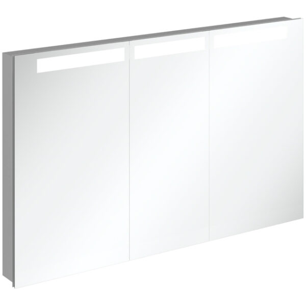 Villeroy & Boch My View In inbouw spiegelkast met LED verlichting 3 voudig dimbaar met 3 deuren 120.1x74.7x10.7cm A4351200