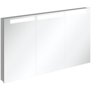 Villeroy & Boch My View In inbouw spiegelkast met LED verlichting 3 voudig dimbaar met 3 deuren 130.1x74.7x10.7cm A4351300