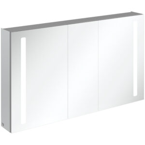 Villeroy & Boch My View spiegelkast met 3 deuren met geïntegreerde LED verlichting verticaal 130x75x17.3cm A4241300