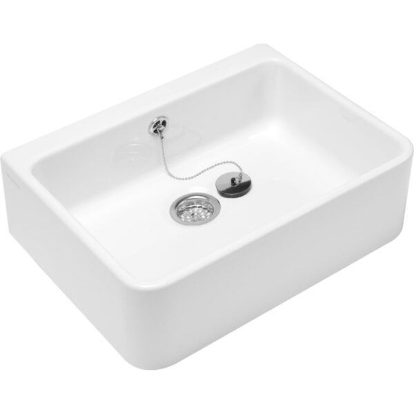 Villeroy & Boch O&apos;novo gootsteen met overloop 49.5x40x17cm ceramic+ wit 632100R1