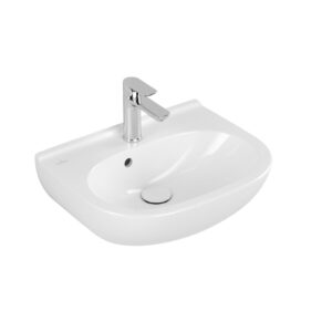 Villeroy & Boch O.novo Compact fontein 50x40cm met overloop 1 kraangat wit 53605001