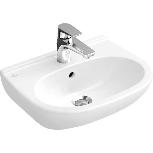 Villeroy & Boch O.novo Compact wastafel 55x37cm met overloop 1 kraangat wit 51665501