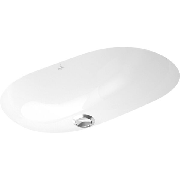 Villeroy & Boch O.novo onderbouwwastafel 60x35cm met overloop zonder kraangatbank ceramic+ wit 416260R1