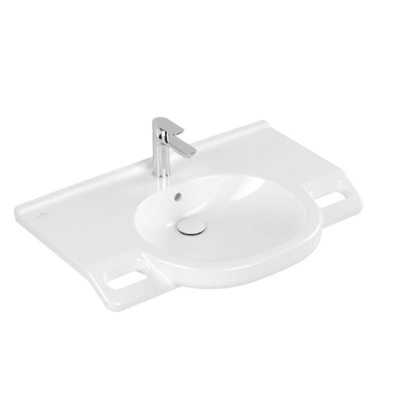 Villeroy & Boch O.novo Vita wastafel Vita met 1 kraangat met overloop 80x55cm wit 41208001