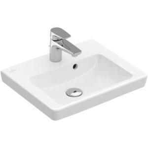 Villeroy & Boch Subway 2.0 fontein 45x37cm met kraangat en overloop wit 73154501