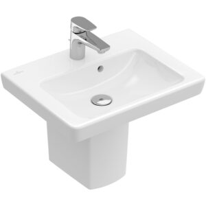 Villeroy & Boch Subway 2.0 fontein 50x40cm 1 kraangat met overloop ceramic+ wit 731550R1