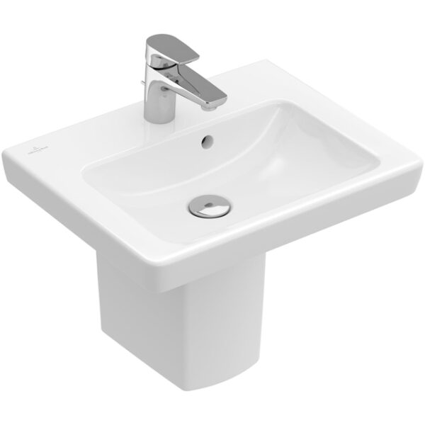 Villeroy & Boch Subway 2.0 fontein 50x40cm 1 kraangat met overloop ceramic+ wit 731550R1