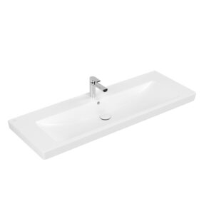 Villeroy & Boch Subway 2.0 meubelwastafel 130x47cm 1 kraangat met overloop ceramic 7176D0R1