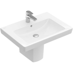 Villeroy & Boch Subway 2.0 wastafel 65x47cm 1 kraangat met overloop ceramic+ wit 711365R1