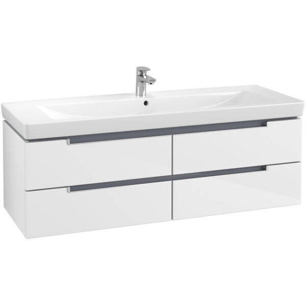 Villeroy & Boch Subway 2.0 wastafelonderkast 128.7x42x4.49cm Wit glans a69100dh