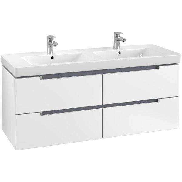 Villeroy & Boch Subway 2.0 wastafelonderkast 128.7x52x4.49cm Wit mat A69900MS