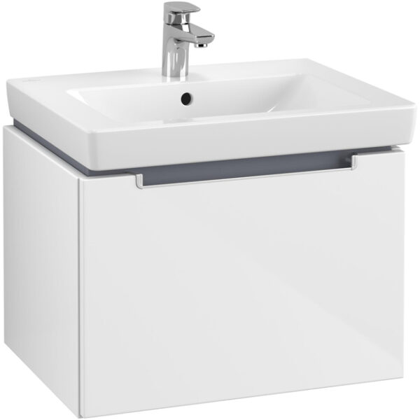 Villeroy & Boch Subway 2.0 wastafelonderkast 58.7x42x45.4cm Wit glans A68700DH