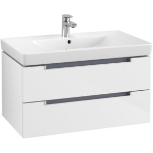 Villeroy & Boch Subway 2.0 wastafelonderkast 78.7x42x4.49cm Wit glans A68900DH