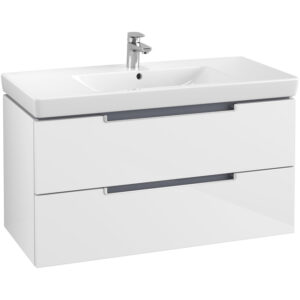 Villeroy & Boch Subway 2.0 wastafelonderkast 98.7x52x44.9cm Wit glans A69700DH