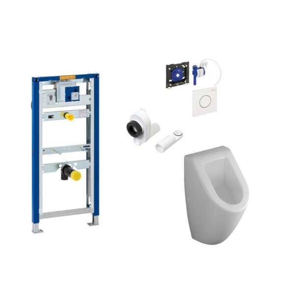 Villeroy & Boch Subway urinoirset met Geberit duofix reservoir en Sigma 01 bediening wit 0123214/0701921/0770275/0700530/0703967/0700009