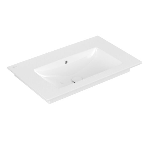 Villeroy & Boch Venticello Meubelwastafel - zonder kraangat - 80x50cm - overloop - ceramic - wit 41048JR1