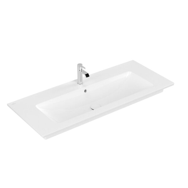 Villeroy & Boch Venticello Wastafel - 120x50cm - 1 kraangat - overloop - ceramic plus - wit 4104CLR1