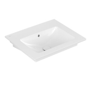 Villeroy & Boch Venticello wastafel zonder kraangat 60x50cm met overloop ceramic+ wit 412462R1