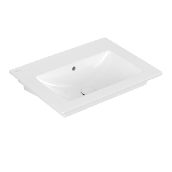 Villeroy & Boch Venticello wastafel zonder kraangat 65x50cm met overloop ceramic+ wit 412467R1