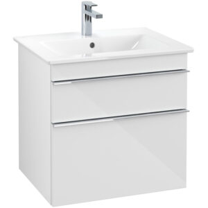 Villeroy & Boch Venticello wastafelonderbouwkast met 2 laden voor wastafel 60.3x50.2x59cm glans wit A92401DH