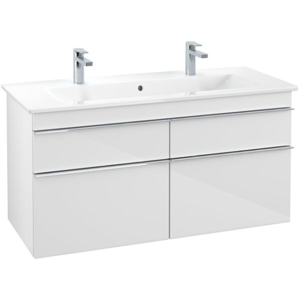 Villeroy & Boch Venticello wastafelonderkast 115.3x59cm 4x lade glossy wit A92901DH