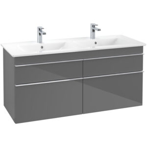 Villeroy & Boch Venticello wastafelonderkast 125.3x59cm 4x lade glossy grey A93001FP