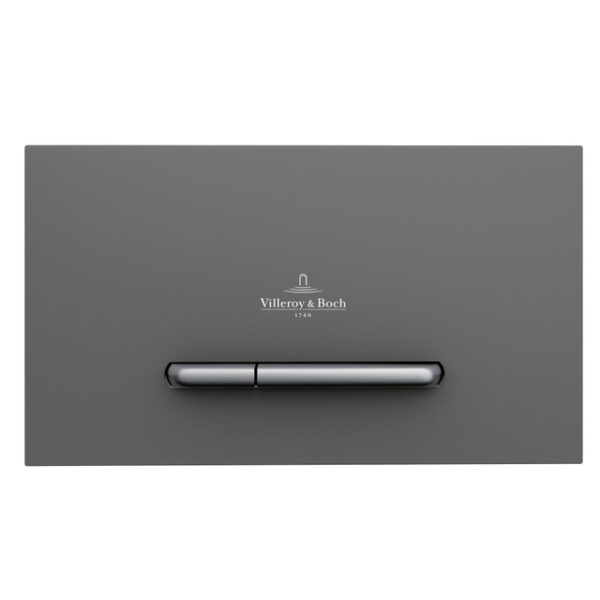 Villeroy & Boch Viconnect bedieningsplaat E300 DF frontbediend 25.3x14.5cm kunststof antrciet/matchroom 922169D8