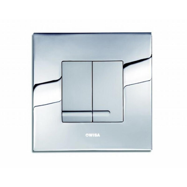 Wisa Delos Bedieningspaneel - vierkant - 16x16x1 - dualflush - metaal - mat/glans chroom 8050414050