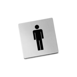 Zack Indici Pictogram man 12.5X10X0.5cm Mat Gesatineerd RVS 50713