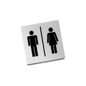 Zack Indici Pictogram man vrouw 12.5X10X0.5cm Mat Gesatineerd RVS 50712