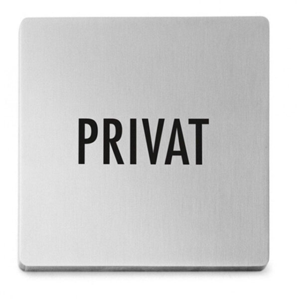 Zack Indici Pictogram privat 12.5X10X0.5cm Mat Gesatineerd RVS 50723