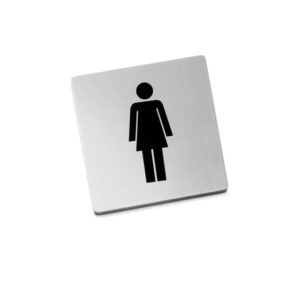 Zack Indici Pictogram vrouw 12.5X10X0.5cm Mat Gesatineerd RVS 50714