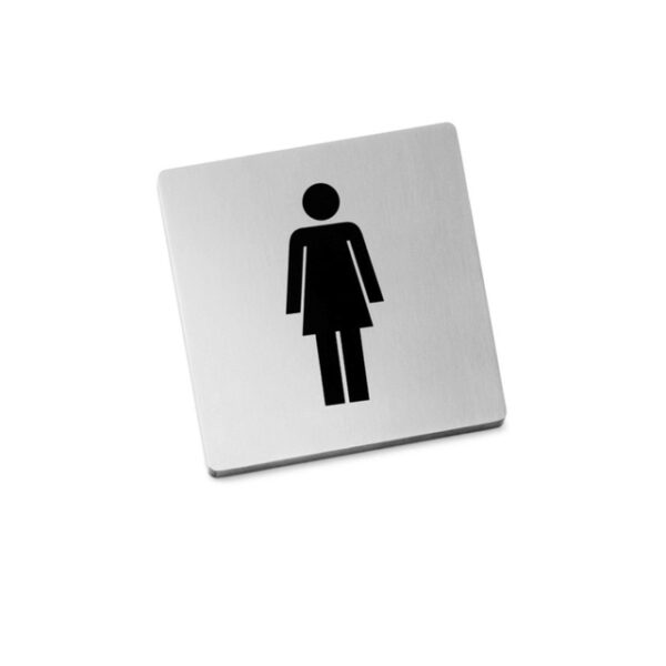 Zack Indici Pictogram vrouw 12.5X10X0.5cm Mat Gesatineerd RVS 50714