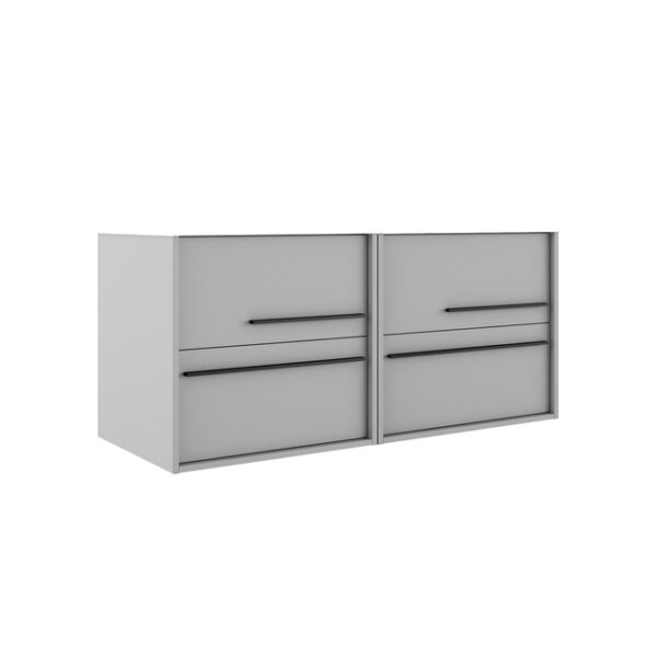 Adema Prime Essential Wastafelonderkast - 120x55x45.5cm - 4 lades - Standaard greep - MDF - mat greige (grijs) 2xSW892661